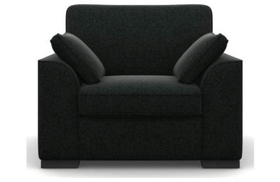 Heart of House Lincoln Tweed Fabric Chair - Charcoal